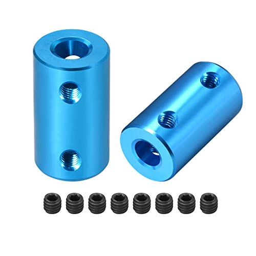 uxcell 6mm to 6mm Bore Rigid Coupling Set Screw L25XD14 Aluminum Alloy,Shaft Coupler Connector for 3D Printers, Motor Accessories,Blue,2pcs - color: Blue, size: 6mm to 6mm