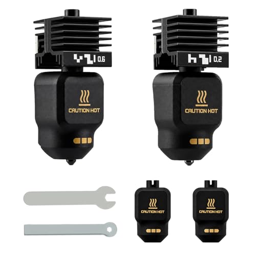 P2 X2 H2 Series Hardened Steel Hotend Nozzle Kit, 2PCS 0.2/0.6mm - size: 0.2mm & 0.6mm