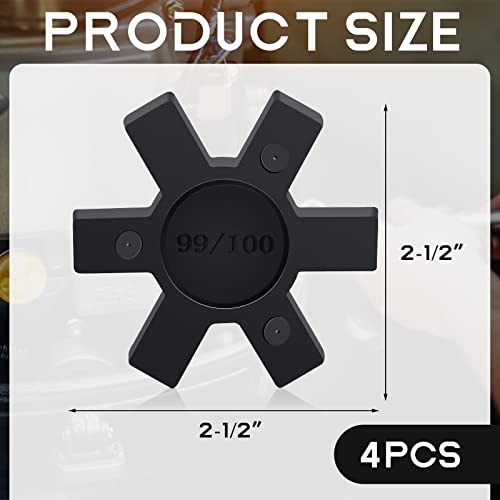 Fabbay 4 Pcs L100 Flexible Nbr Rubber Spider Insert for Jaw Coupling - size: L100