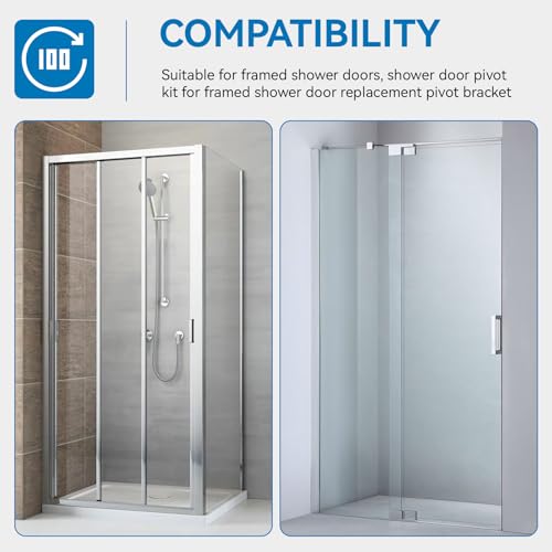 Shower Door Pivot Bracket, Replacement Swing Framed Pivot Bracket