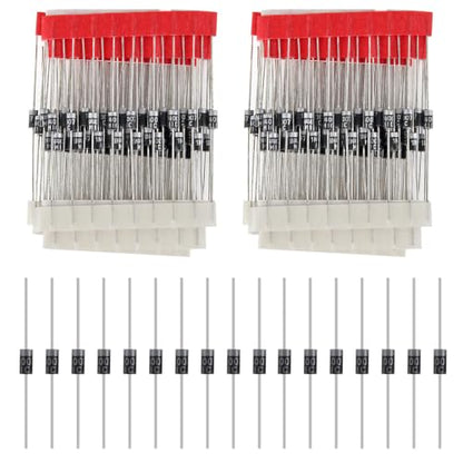 200pcs 1N4007 Rectifier Diode 1A 1000 Volt 1000V IN4007 4007 Electronic Silicon Diodes - style: 1N4007-200pcs