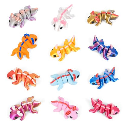 3D Printed American Salamander Figurines Set of 12 Desk Decor Collectible - size: Salamanders, style: 12 PCS