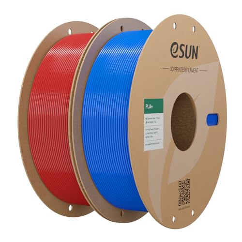 eSUN PLA+ Filament 3D Printer Filament 2KG Fire Engine Red+Blue - color: Fru-fr+u, size: 2 KG