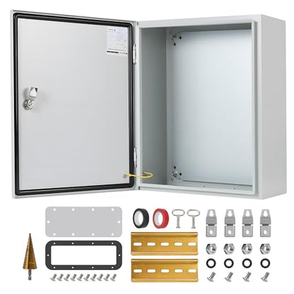20x16x8 NEMA 4X Electrical Enclosure Metal Outdoor Enclosure Box - size: 20"H × 16"W × 8"D