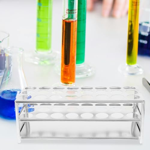 Zerodeko Laboratory Test Tube Rack Centrifuge Tube Stand for Chemistry Test Holder and Storage Organizer for Testing Tubes Compact Sampling Rack 24-Hole