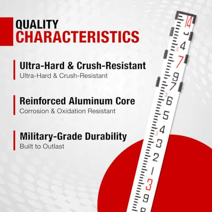 Aluminum Grade Rod, 14 ft, 3 Sections, 10ths Scale - size: 14FOOT 10TH