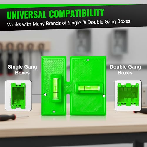 Labor Saving Devices for Old Work Box, Outlet Template,1 Pack,Green - color: Green