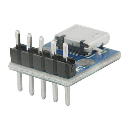 WMYCONGCONG 20 PCS Micro USB Power Adapter 5-Pin Board 2.54mm 5V Breakout Module with Male Pin Header
