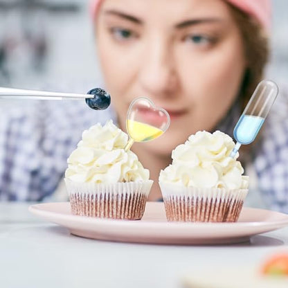 100Pcs Pipettes for Flan Candy, 4ML Cupcakes Disposable Plastic Transfer Pipettes Liquid Dropper Mini Pipette for Chocolate Ice Cream Strawberries