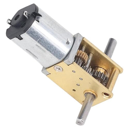 DC Brushed Motor, 1218‑N20 Large Load Capacity Double Shaft Gear Motor 12V 136RPM DC Geared Electric Motor with Fixed Seat for Smart Cars Robots