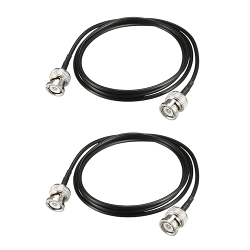 uxcell BNC Male to Male Coaxial Jumper Cable 50 Ohm 2.6 Feet RG174 2pcs - size: 2.6 Feet