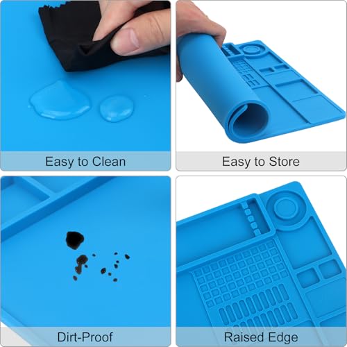 STREBITO Soldering Mat Electronics Repair Mat, Silicone Work Mat 13.8"x9.9"