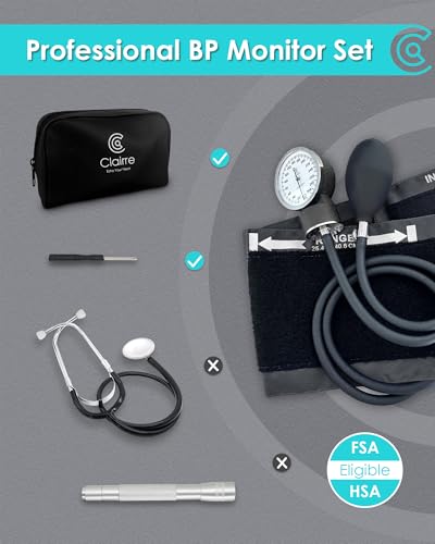 Manual Blood Pressure Cuff for Home Medical BP Monitoring, Black - color: Black, style: Without Stethoscope