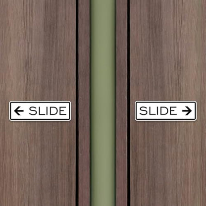 Classic Slide Door Sign - Dark Brown - Small (1 Pack) - color: Dark Brown, size: 4" x 1.25" - Small (1 Pack)
