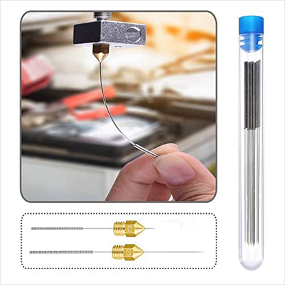 HiLetgo 10pcs/Lot Nozzle Cleaning Needles 3D Printer Parts 0.15 0.2 0.25 0.3 0.35 0.4 0.5 0.6 0.8 1.0mm Stainless Steel Nozzle Cleaning Needles Kit for Drills