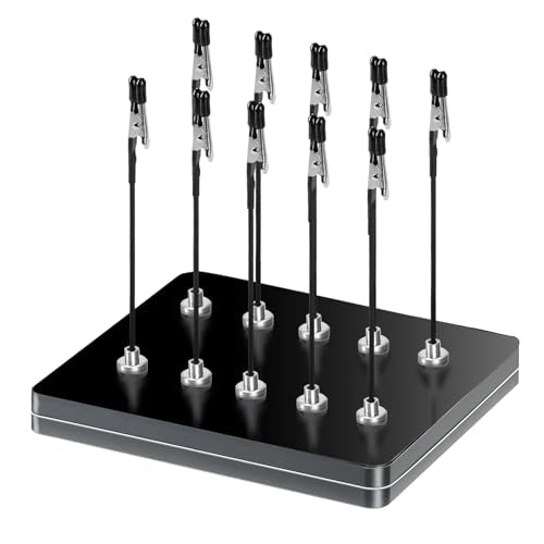 Magnetic Helping Hands, 10 Crocodile Clips, for Soldering & Model Painting - color: Black, size: S