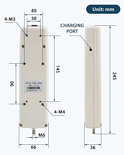 500N Digital Push Pull Force Gauge with USB Data Output