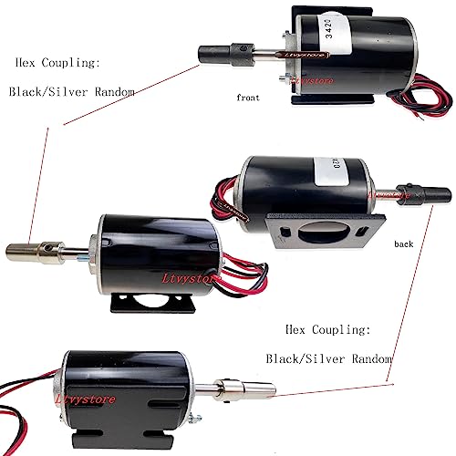 12V Permanent Magnet DC Motor, 30W 3500RPM High Speed CW/CCW Electric Gear Motor for DIY Generator, Micro Speed Reduction Geared Motor