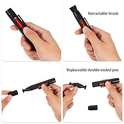 Frienda 3 Pcs Lens Cleaning Pen Brush for Camera Telescope Optics Screen