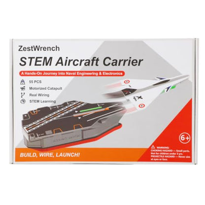 Airplanes Launcher STEM Toy for Kids Ages 6-14 Years, Complete STEM Kit, Build Carrier & Launch Foam Airplane Toy, Learn Circuits & Aerodynamics, Science Kits for Age 8-12