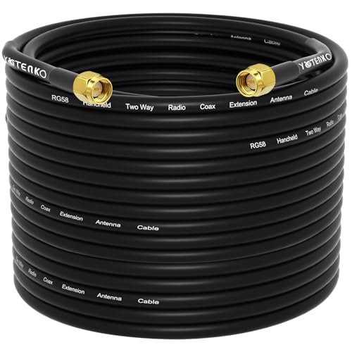 100FT SMA Male to Male RG58 Coaxial Cable Antenna Extension 50 Ohm - size: 100FT