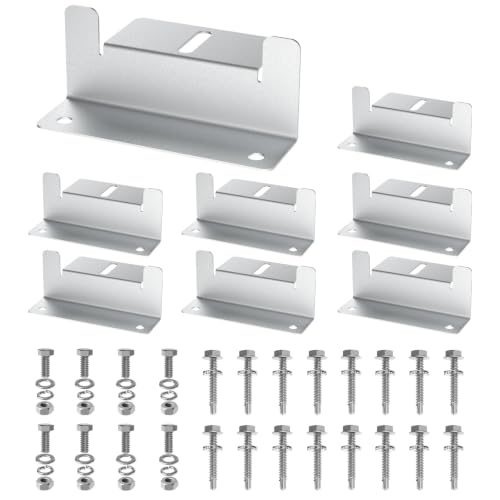 8Units Solar Panel Mounting Z‑Brackets for RV Boat Trailers & Off‑Grid Use - size: 2set