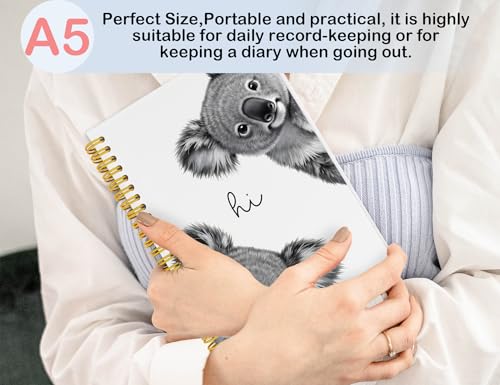Koala Notebook, Cute Animal Notebook Journal, Koala Gifts - color: Koala, style: White