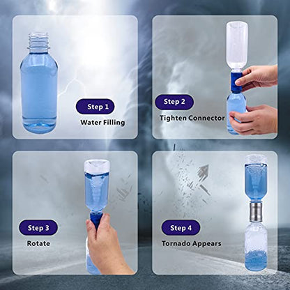 Tornado Maker, Weather Toys, Ultra-Light Aluminum Connecting Tube, Including 2 Empty Bottles, Watertight Tornado Toy, Suitable for Kids' Science Experiments (Golden) - color: Golden