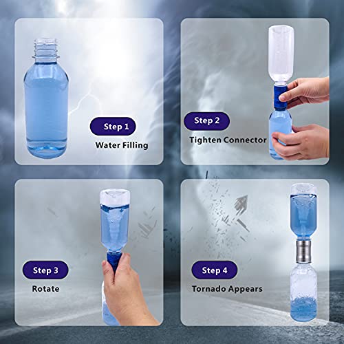 Tornado Maker, Weather Toys, Ultra-Light Aluminum Connecting Tube, Including 2 Empty Bottles, Watertight Tornado Toy, Suitable for Kids' Science Experiments (Pink) - color: Pink
