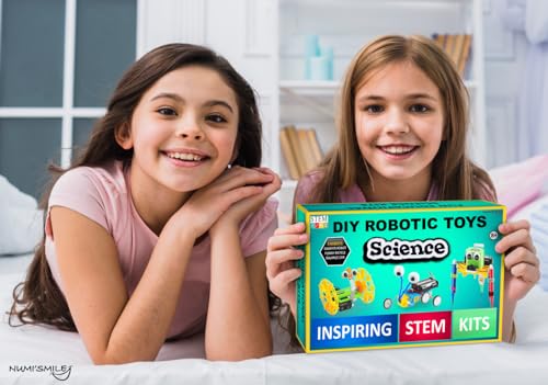 DIY STEM Engineering Educational Toys for Kids 8-12 Arts and Crafts Kits - color: Green- 3 Robotic Sets