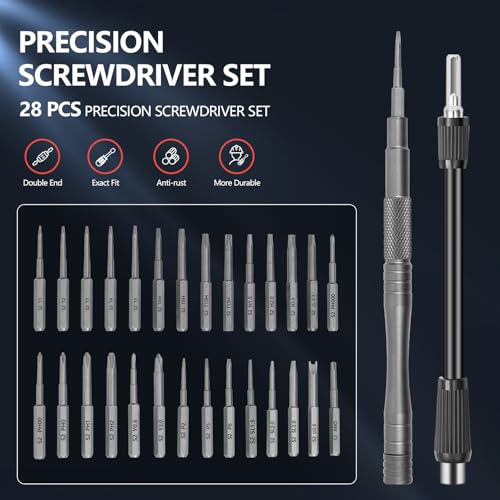 30-in-1 Premium Precision Magnetic Screwdriver Set, Professional Mini Repair Kit for Electronics, Computer, Laptop, PC Building, Phone, Watch & Eyeglass – Alloy Tool Steel Micro Bits