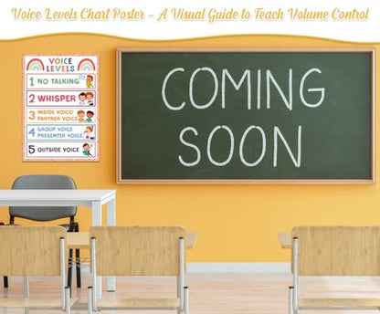 GMEMNOV Voice Level Chart, 11.8 x 16.5 Inch Boho Laminated Poster - color: B-Voice Levels
