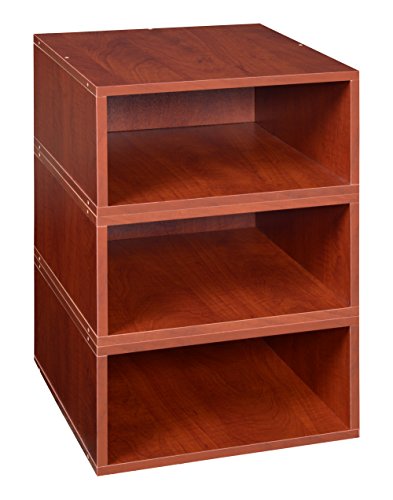 Niche Cubo Storage Set 3 Half Size Cubes, Warm Cherry - color: Cherry, size: Set of 3