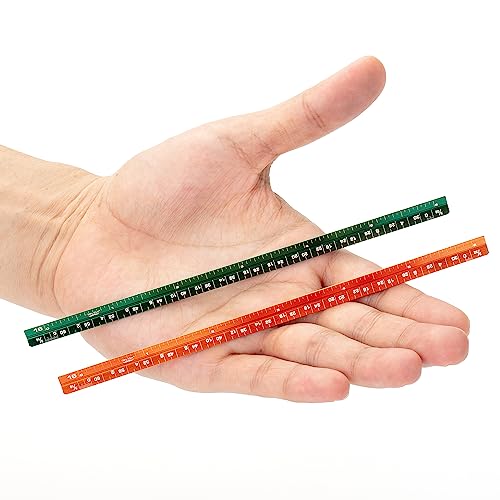 Mr. Pen- Small Architectural Scale Ruler, Aluminium, 6 Inch, 2 Pack - color: B. Green & Orange