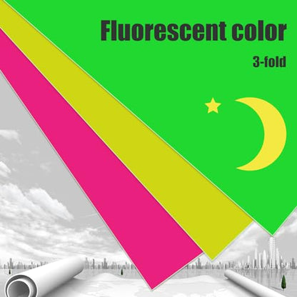 Neon Trifold Poster Board, Standard Size 24 x 36 Inches, Corrugated,3 Pack - size: 24 x 36 Inches