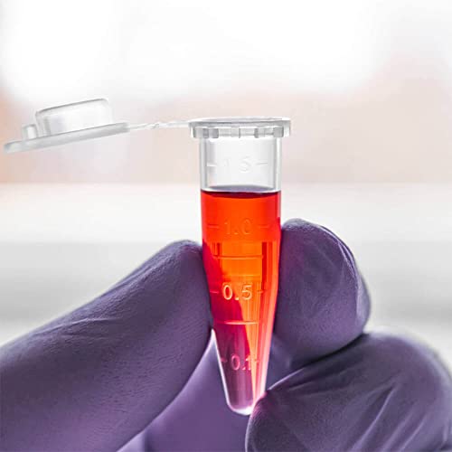 1.5ml Microcentrifuge Tubes 100pcs, EO Sterilized Plastic Small Vials with Caps for Sample Storage Without Leakage(100) - size: Sterile 1.5ml 100pcs