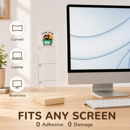 Black Cat Memo Board Everything is Fine Acrylic Monitor Memo Board - color: It’s Fine, I’m Fine
