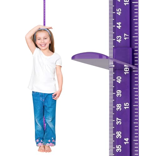 Height Measurement Rod for Wall - 3D Removable Growth Stick, Wall Mounted Splicing Ruler for Children, Adults, Kids, Baby Nursery - 79 Inch (Purple) - color: Purple