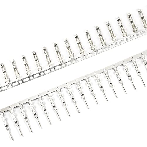 200 Pairs Male and Female Pin Connector Kit 2.54mm / 0.1" Pitch for 22~28AWG Dupont Jumper Wire Cable (200pcs Male Pin Connectors + 200pcs Female Pin Connectors)