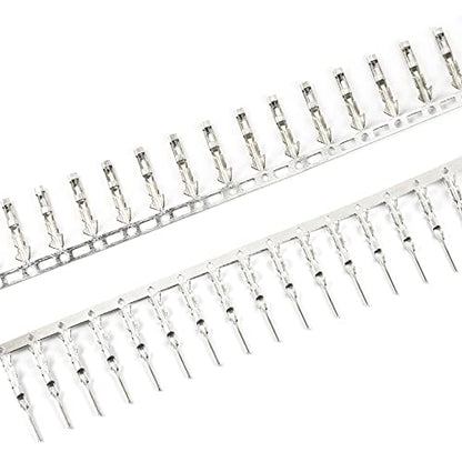 200 Pairs Male and Female Pin Connector Kit 2.54mm / 0.1" Pitch for 22~28AWG Dupont Jumper Wire Cable (200pcs Male Pin Connectors + 200pcs Female Pin Connectors)