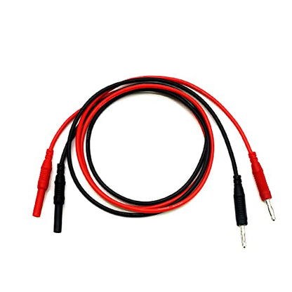 2Pcs Multimeter Test Lead Extension Male to Female Connector 4mm Banana Plug to Jack Heavy Duty 14AWG Silicone Wires Meter Leads Probes 3 Feet - size: Male to Female, style: 2Pcs-Length of 3 Feet