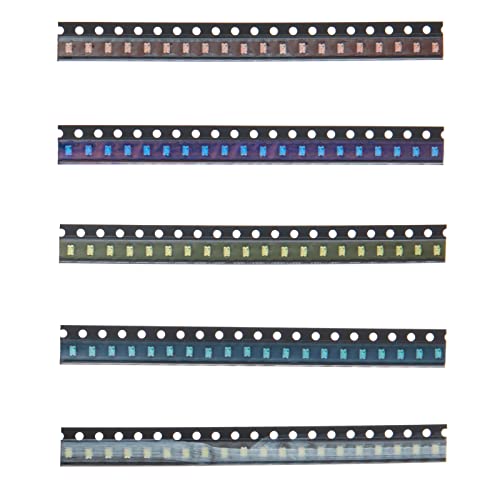 100pcs 5 Types Colors 0805 SMD LED Diode Lights Chips Kits. - style: 0805
