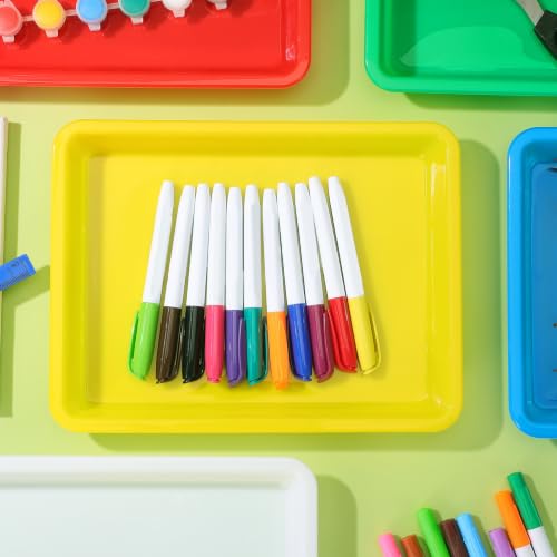 Kichvoe Plastic Tray Pp Stackable 5 pcs for Classroom Crafts