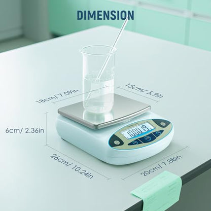 Antstone Lab Scale 6000g x 0.01g Digital Gram Scale Analytical Balance