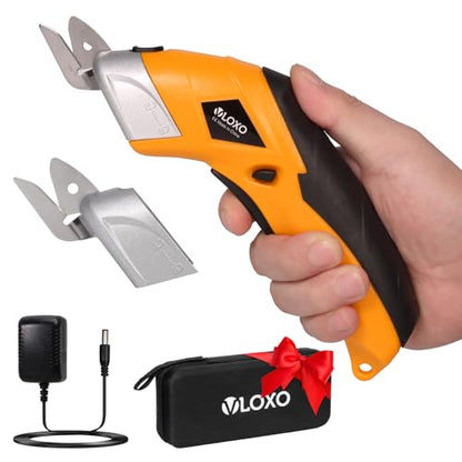 VLOXO Electric Scissors 10000RPM Electric Box Cutter for Cardboard - color: Yellow