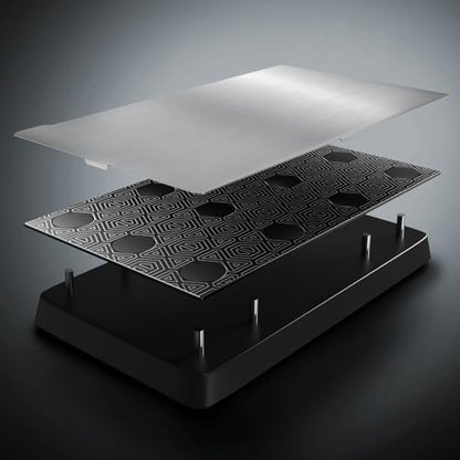 Resin 3D Printer Building Plate, 2PCS Flexible Spring Steel Sheet and 1PCS Steel Base Platform Compatible with ELEGOO Mars 5 / Mars 5 Ultra 3D Printer, 160x95.6mm