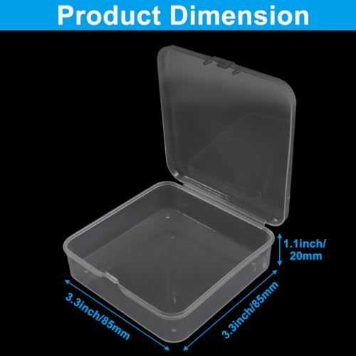 BokWin 6 Pack Beads Storage Boxes, 3.3"x3.3"x1.1" - size: 3.3"x3.3"x1.1"