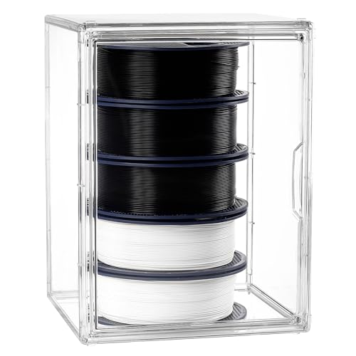 Acrylic Filament Storage Box Compatible with SUNLU PLA 3D Printer Filament, Filament Container Holder for Bambu Filament