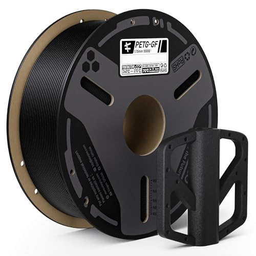 ELEGOO Glass Fiber PETG-GF 3D Printer Filament 1.75mm Black 1KG - color: Petg-gf Black 1000g, size: 1KG