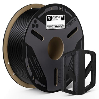 ELEGOO Glass Fiber PETG-GF 3D Printer Filament 1.75mm Black 1KG - color: Petg-gf Black 1000g, size: 1KG